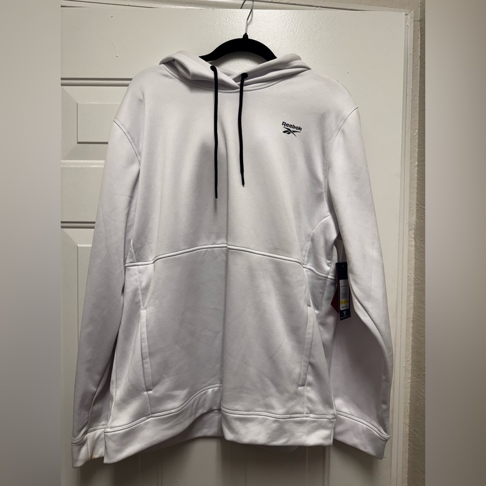 Reebok Men's White Pullover Hoodie